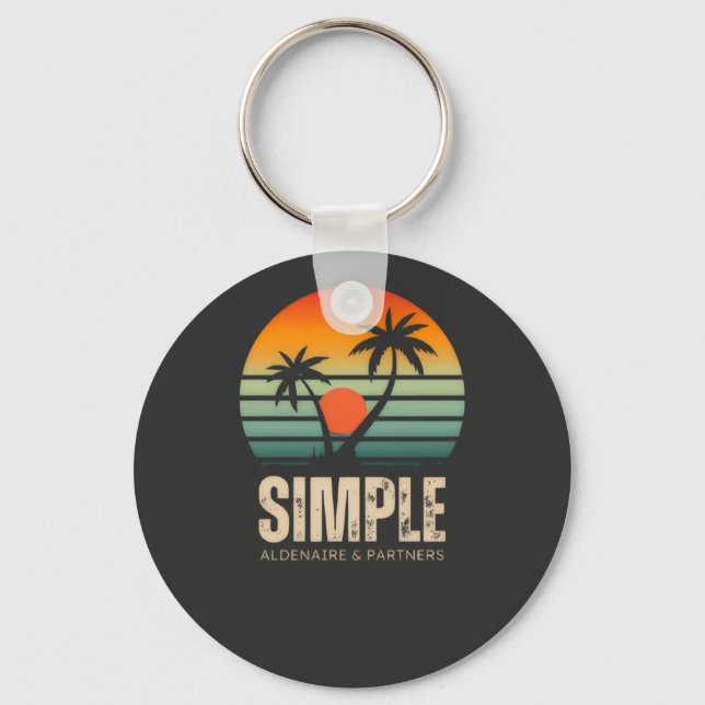 T-shirt Simple Sunset - Tropical vibes design Nyckelring (Framsida)