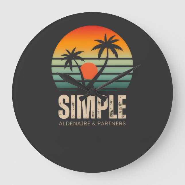 T-shirt Simple Sunset - Tropical vibes design Stor Klocka (Framsida)