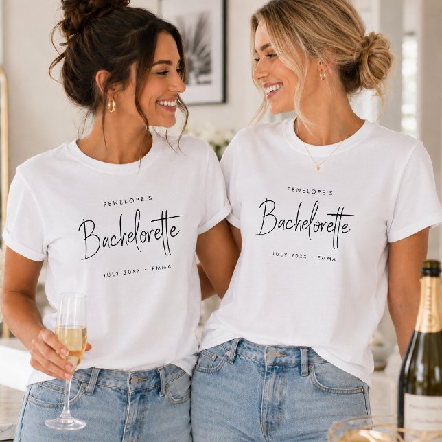 T-Shirt | Sjungningsweekend Personliga Tröjor (Personalized bachelorette T shirts for bridal weekends, girls trips, and matching party photos)