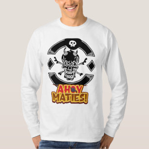 T-shirt-skalle med korsben logotypens utformning t shirt