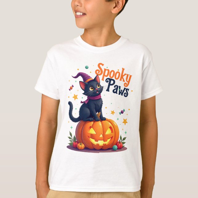 T-shirt-skjorta med den svarta kattpumpans sluttni t shirt (Framsida)