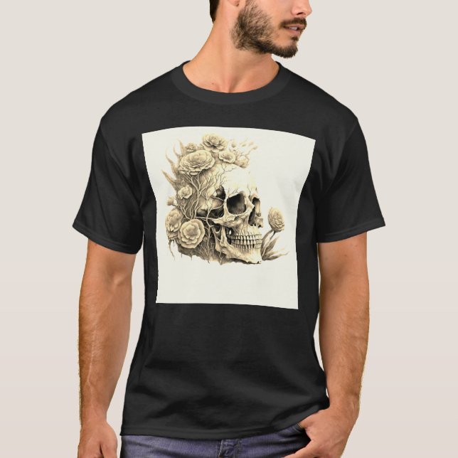 T-Shirt-Skull-Mörk T-Shirt (Framsida)