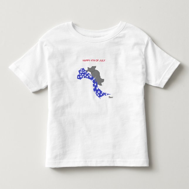 T-SHIRT SMÅBARN; LYCKLIG 4 JULI (Framsida)