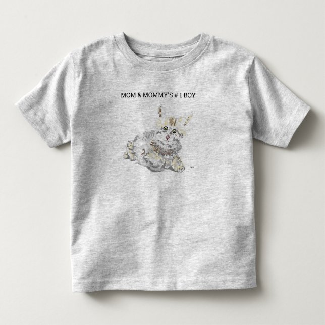 T-Shirt SMÅBARN MAMMA & MAMMA BOY (Framsida)