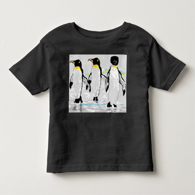 T-Shirt Småbarn - Penguins (Framsida)
