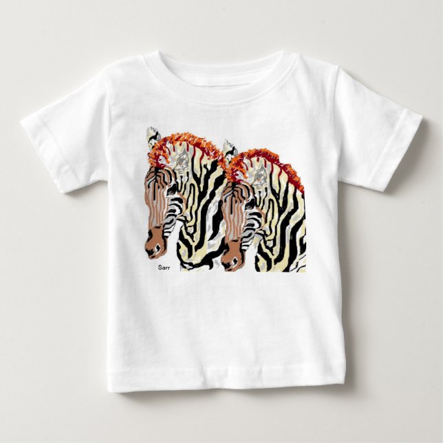 T-Shirt Småbarn : Zebra's (Framsida)