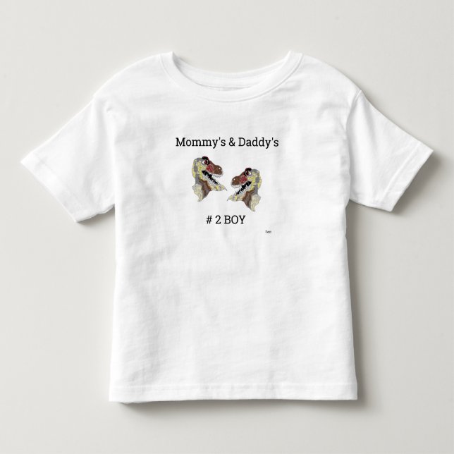 T-Shirt: Småbarnsdinosaurier T Shirt (Framsida)