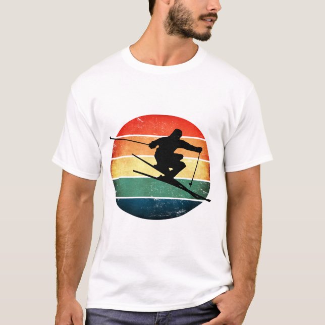 T-shirt snö - vintersport (Framsida)