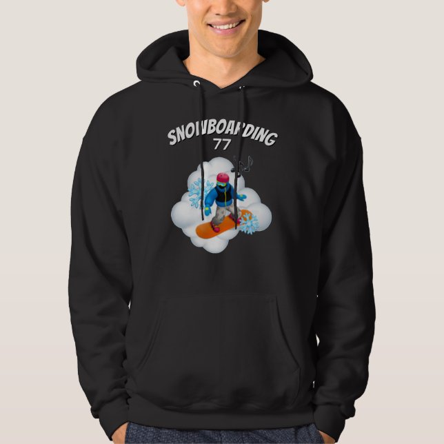 T-Shirt Snowboardstämning  Hoodie (Framsida)