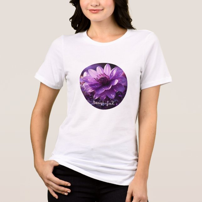 T-Shirt, Solid Black Triblend T Shirt (Framsida)