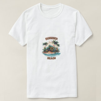 T-Shirt Sommar Strand Tropisk Ödesign