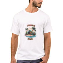 T-Shirt Sommar Strand Tropisk Ödesign