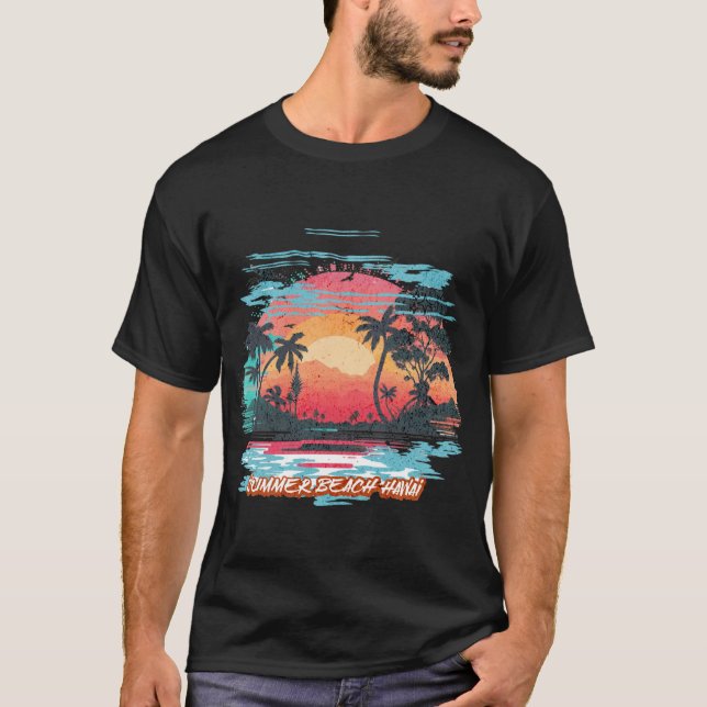 t-shirt sommarstrandhawai (Framsida)