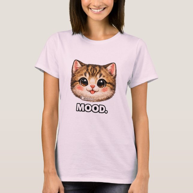 T-Shirt - SÖT KATTUNG MED HUMÖR  (Framsida)