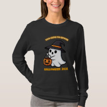 T-Shirt Söt Spöke | Minimalistisk Kawaii Spöke Hej