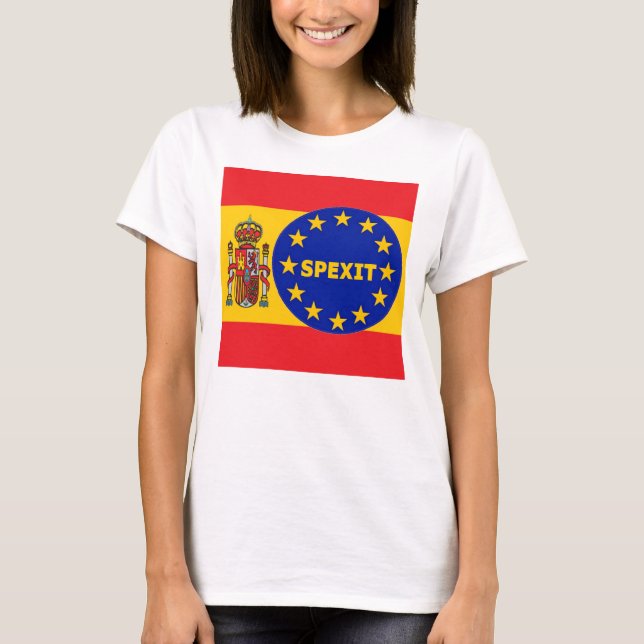 T-Shirt Spannish Flagga EU Spexit (Framsida)