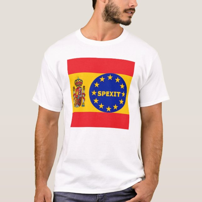 T-Shirt Spannish Flagga EU Spexit (Framsida)