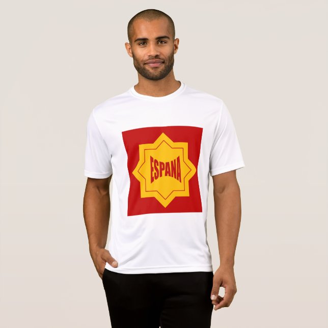 T-SHIRT Sport Teck blanc Hommes Design ESPANA (Hel framsida)