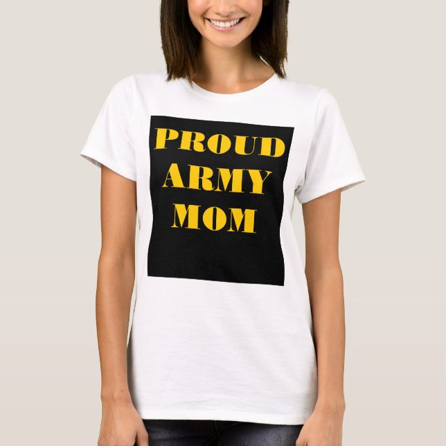 T-Shirt Stolt Armé Mamma (Framsida)