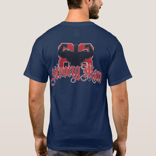 T-shirt StrongMn bleu (Baksida)