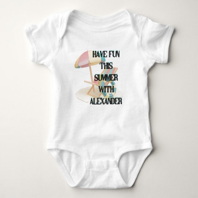 T-Shirt Summer Roligt Alexander Baby Bodykostym. (Framsida)