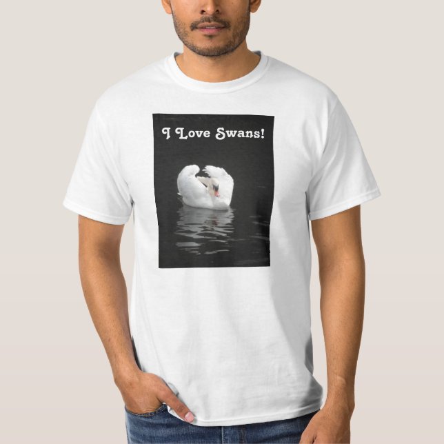 T-Shirt Svan Swimming, I Kärlek Svanar (Framsida)