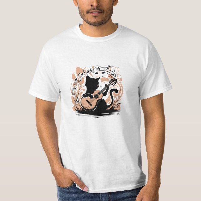 T-Shirt - Svart katt (Framsida)