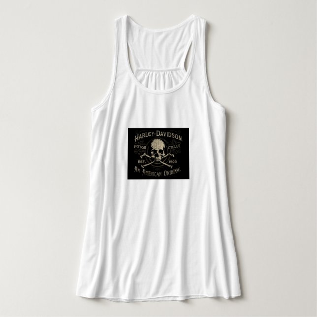 T-Shirt - Svartvit Linne Med Racerback (Design framsida)
