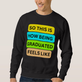 T-Shirt sweater svart SO_DENTA_IS_HOW_BEING_GRADUA Lång Ärmad Tröja