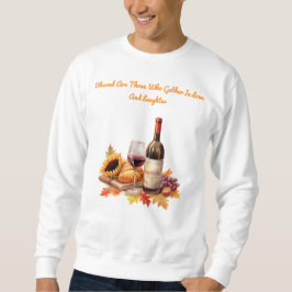 T-Shirt sweatshirt-Autumn Gathering Vin & Bread Lång Ärmad Tröja