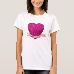 T-shirt Ta hand om mitt hjärta Rosa Heart