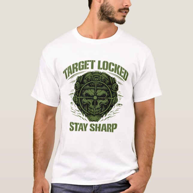 T-shirt Target Locked Tactical Skull (Framsida)
