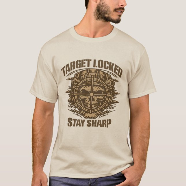 T-shirt Target Locked Tactical Skull (Framsida)
