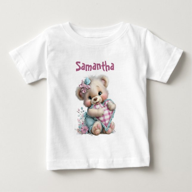 T-Shirt Teddybjörn Bebis Bebisdopp  (Framsida)