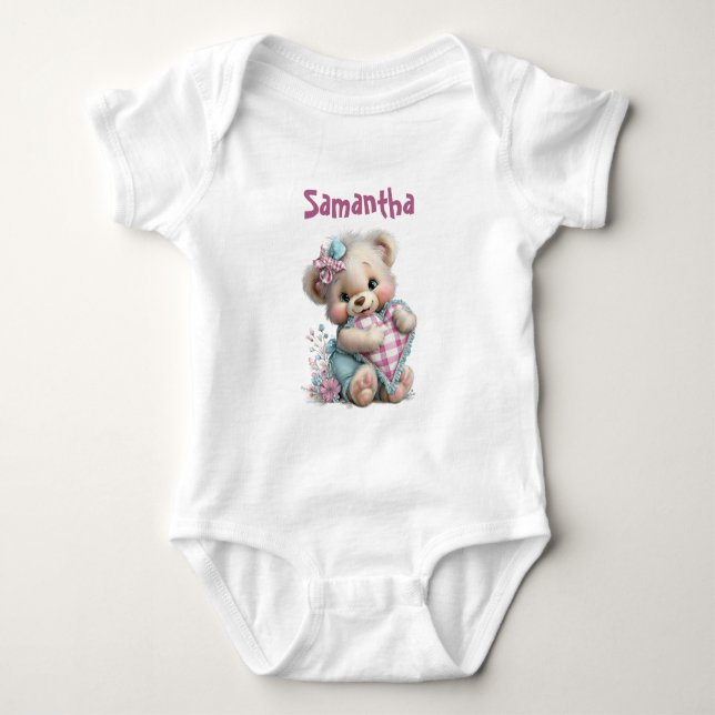 T-Shirt Teddybjörn Bebis Bebisdopp  (Framsida)