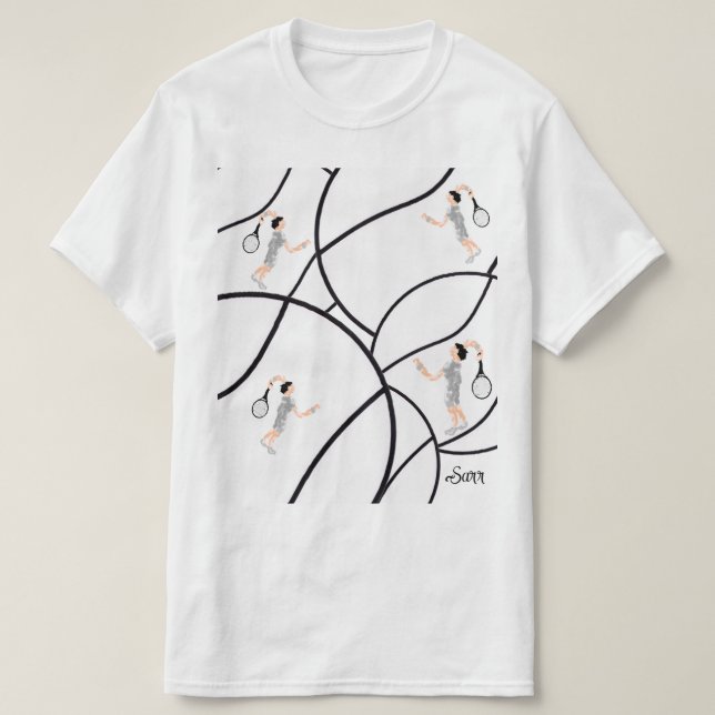 T-Shirt : Tennis Anyone . (Design framsida)