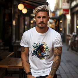 T-shirt Tête de Mort avec Tentacules-Racines