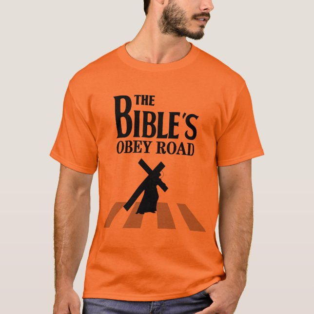 T-shirt "The Bible's Obey Road" (Framsida)
