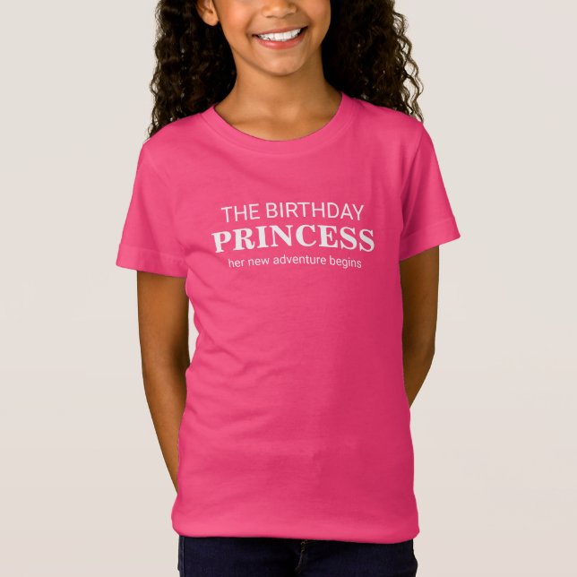 T-Shirt : The Birthday PRINCESS (pink) (Framsida)