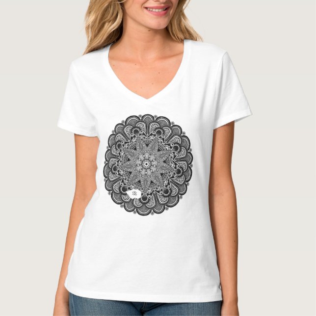 T-Shirt "The Mirrorman" (monochrome) (Framsida)