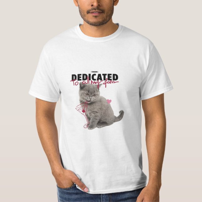 T-shirt tillägnad mina fans katt (Framsida)