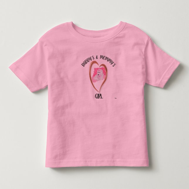 T-Shirt Toddle : Pudel Pappor & Mamma (Framsida)