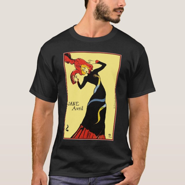 T-Shirt: Toulouse-Lautrec - Jane Avril T-shirt (Framsida)