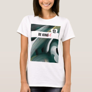 T-Shirt Trend Abstrakt Art Black White-Grönt
