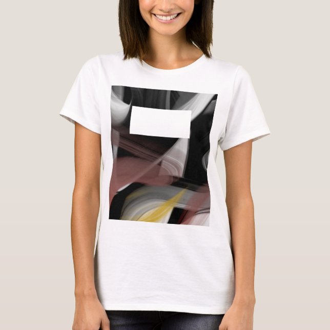 T-Shirt Trend Abstrakt Black White Power (Framsida)
