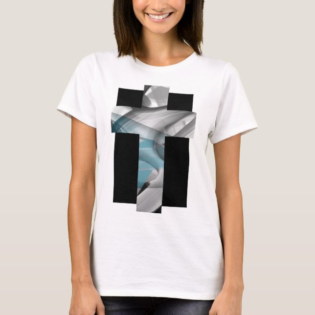 T-Shirt Trend Abstrakt Blue Ocean (Framsida)