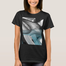 T-Shirt Trend Abstrakt Blue Ocean