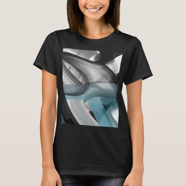 T-Shirt Trend Abstrakt Blue Ocean (Framsida)