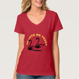 t-shirt Tro på evigheten (Två svanar T-Shirt)