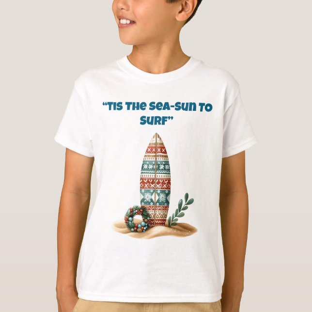 T-Shirt-Tropical Christmas Family T Shirt (Framsida)